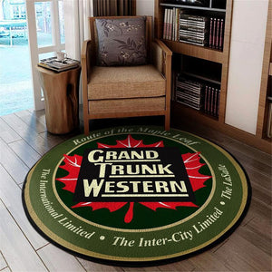 Railspirit Grandtrunk Living Room Round Mat Grand Trunk Western Railroad Circle Rug