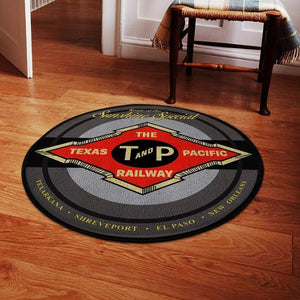 Railspirit Texaspacific Living Room Round Mat The Texas Pacific Railway Circle Rug