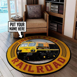 Railspirit Personalized Freightliner Railway Uk Round Mat Round Floor Mat Room Rugs Carpet Outdoor Rug Washable Rugs