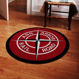 Railspirit Aarr Living Room Round Mat Ann Arbor Railroad Circle Rug