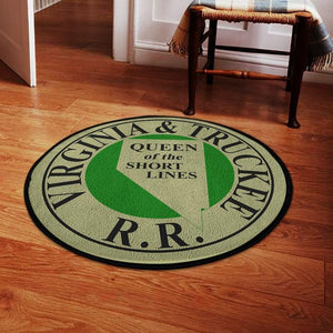 Railspirit Vtrr Living Room Round Mat Virginia & Truckee Railroad Circle Rug