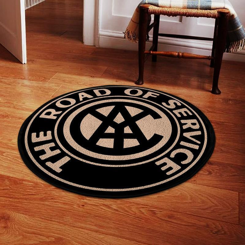 Railspirit Akron Living Room Round Mat Akron Canton & Youngstown Railroad Circle Rug