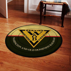 Railspirit Wnod Living Room Round Mat Washington & Old Dominion Railway Circle Rug