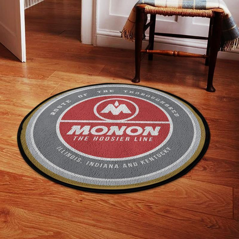 Railspirit Monon Round Mat Monon Railroad Round Floor Mat Room Rugs Carpet Outdoor Rug Washable Rugs