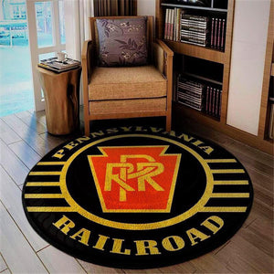 Railspirit Pennsylvania Round Mat Prr Pennsylvania Railroad Round Floor Mat Room Rugs Carpet Outdoor Rug Washable Rugs