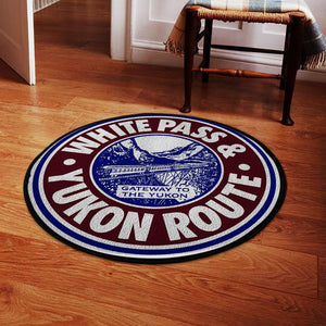 Railspirit Wpy Living Room Round Mat White Pass And Yukon Route Circle Rug