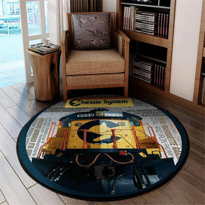 Railspirit Chessie System Locomotive Rairoad Living Room Round Mat Circle Rug