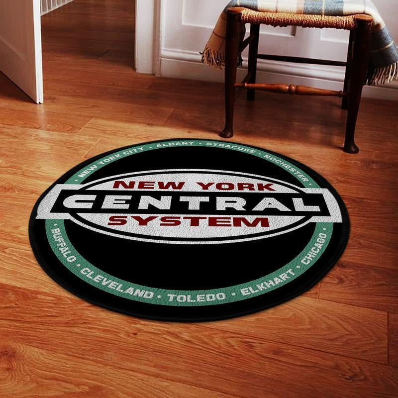Railspirit Ncr Round Mat New York Central Railroad Round Floor Mat Room Rugs Carpet Outdoor Rug Washable Rugs