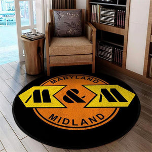 Railspirit Maryland Midland Railroad Round Mat Round Floor Mat Room Rugs Carpet Outdoor Rug Washable Rugs