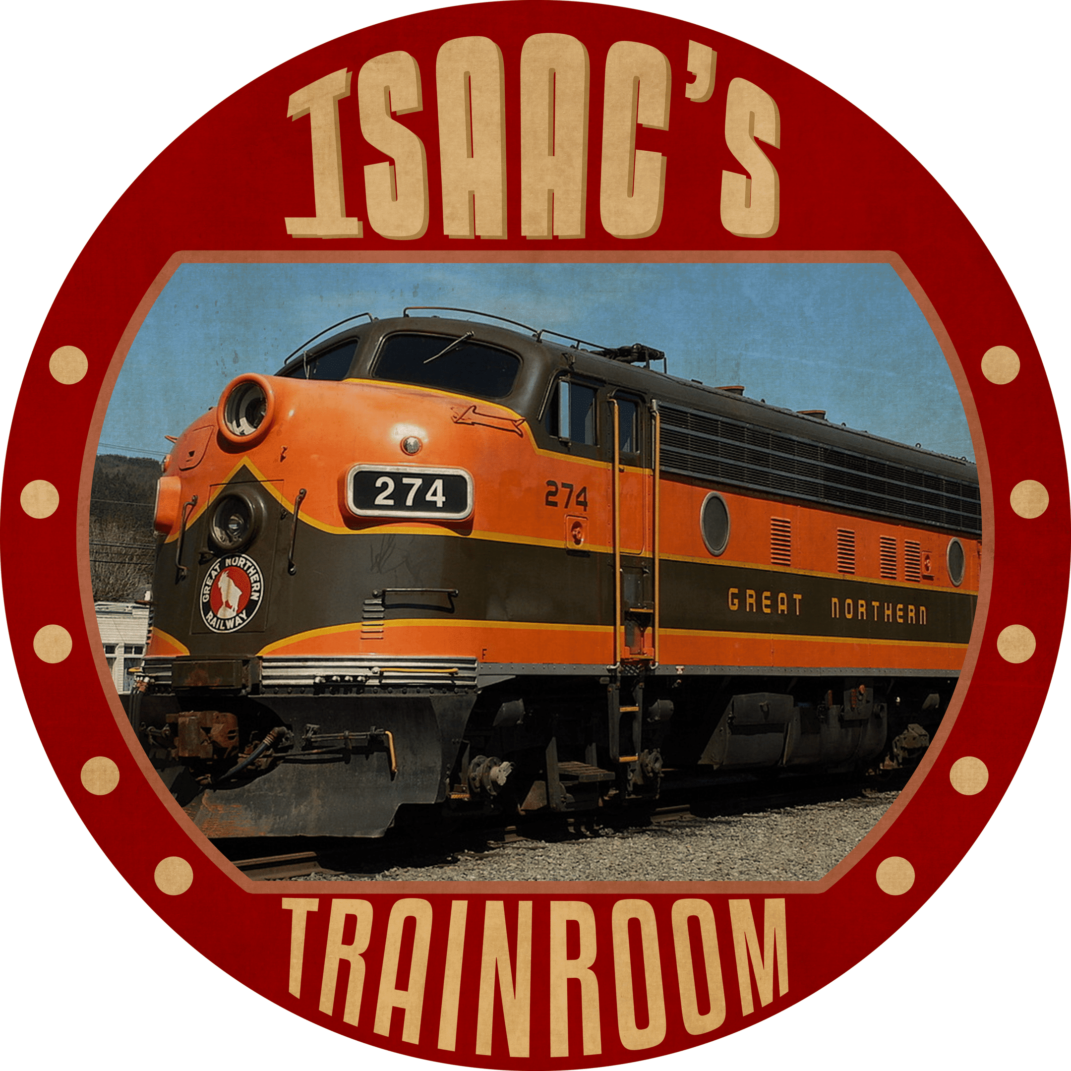 Railspirit Custom Great Northern Railway Round Mat