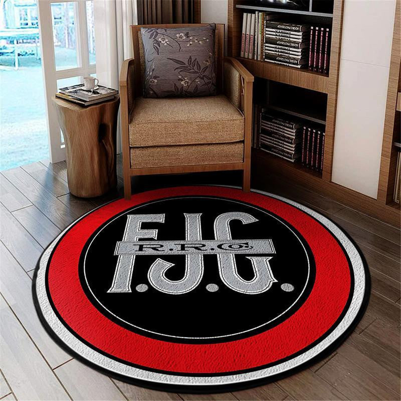 Railspirit Fjg Living Room Round Mat Fonda, Johnstown & Gloversville Railroad Circle Rug