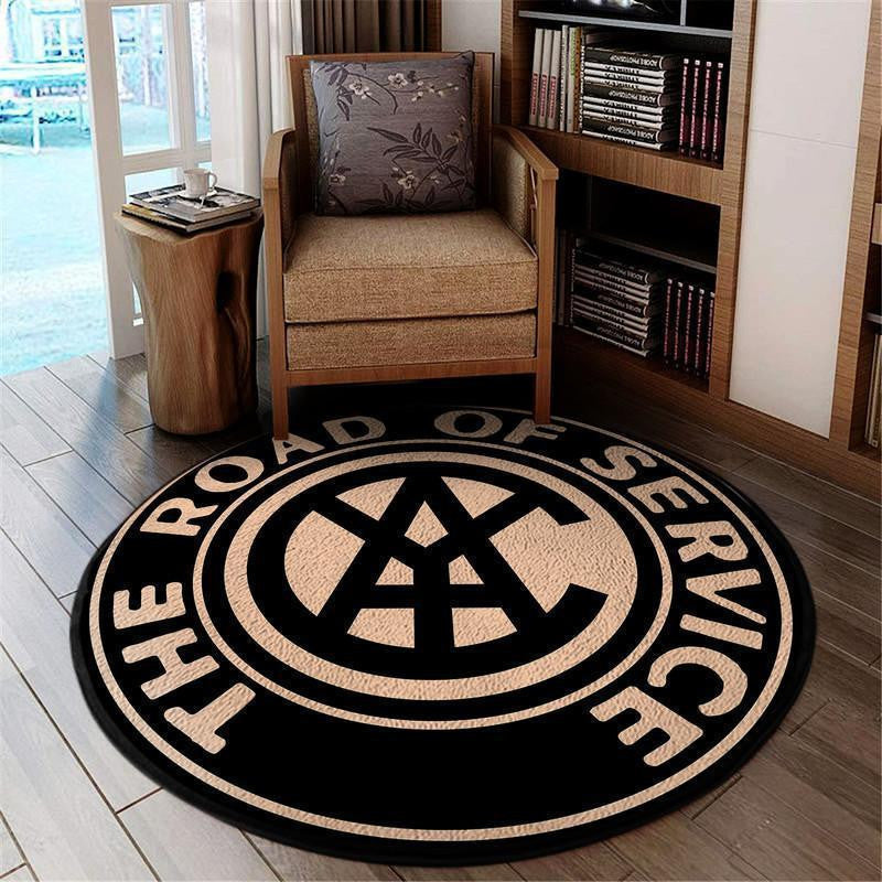 Railspirit Akron Round Mat Akron Canton & Youngstown Railroad Round Floor Mat Room Rugs Carpet Outdoor Rug Washable Rugs