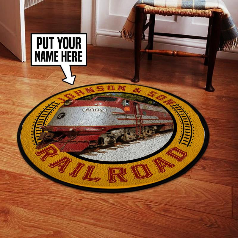 Railspirit Personalize Tennessee Central Railway Living Room Round Mat Circle Rug