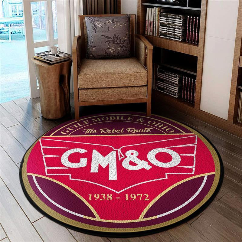 Railspirit Gmo Living Room Round Mat Gm & O Circle Rug