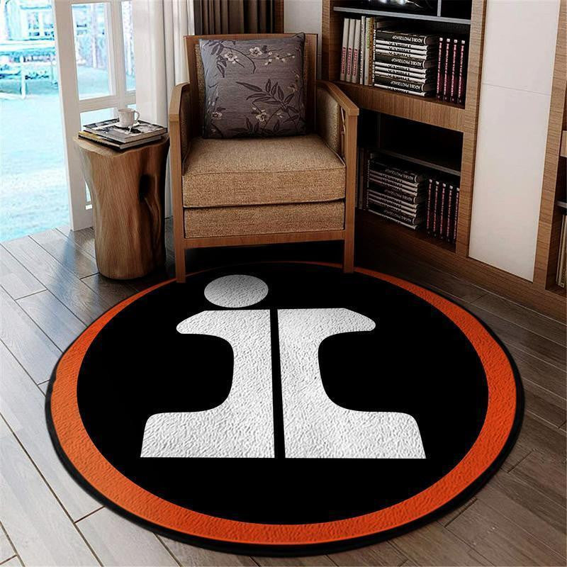 Railspirit Icr Round Mat Illinois Central Ic Railroad Round Floor Mat Room Rugs Carpet Outdoor Rug Washable Rugs