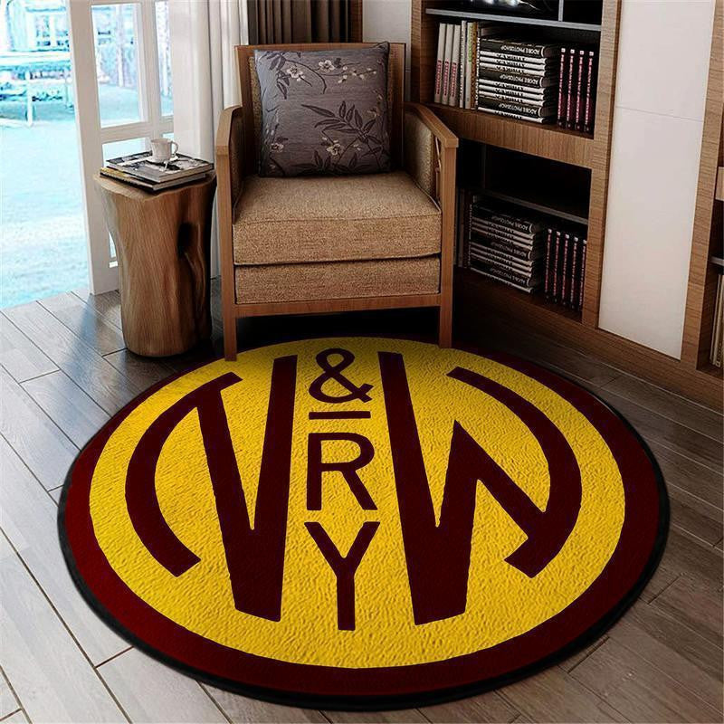 Railspirit Norfolk Round Mat Norfolk And Western Railway Round Floor Mat Room Rugs Carpet Outdoor Rug Washable Rugs