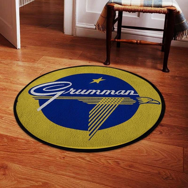 Railspirit Grumman Logo Living Room Round Mat Circle Rug