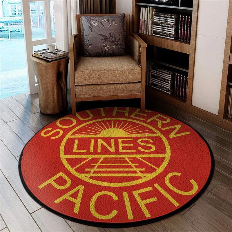 Railspirit Southern Living Room Round Mat Southern Pacific Circle Rug