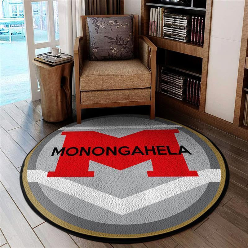 Railspirit Monon Living Room Round Mat Monongahela Railroad Circle Rug