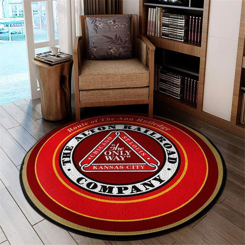 Railspirit Alton Round Mat Alton Railroad Round Floor Mat Room Rugs Carpet Outdoor Rug Washable Rugs
