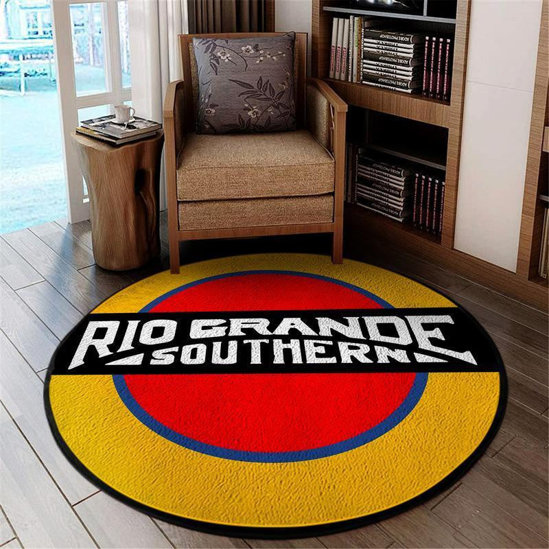 Railspirit Rgs Living Room Round Mat Rgs Rio Grande Southern Railroad Circle Rug