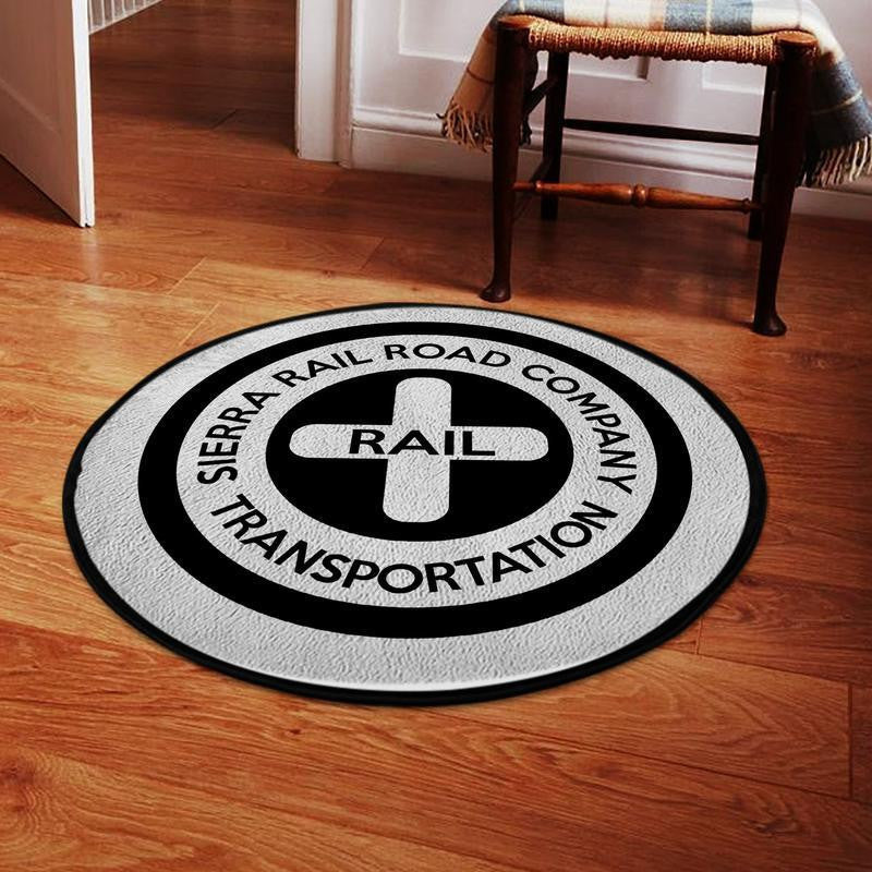 Railspirit Sierrarr Living Room Round Mat Sierra Railroad Circle Rug