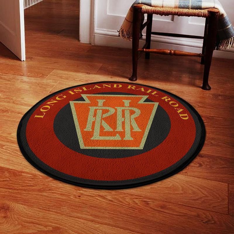 Railspirit Lirr Round Mat Long Island Railroad Round Floor Mat Room Rugs Carpet Outdoor Rug Washable Rugs