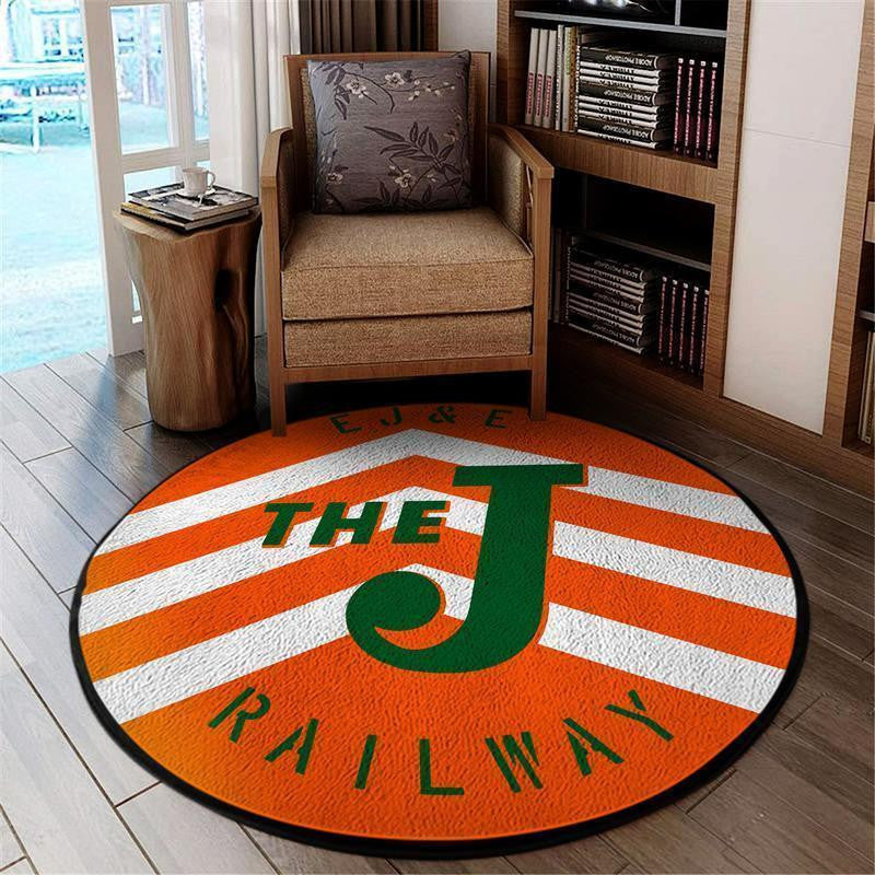 Railspirit Eje Round Mat Eje Elgin Joliet And Eastern Railroad Round Floor Mat Room Rugs Carpet Outdoor Rug Washable Rugs