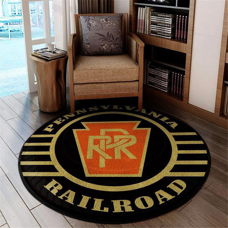 Railspirit Pennsylvania Living Room Round Mat Prr Pennsylvania Railroad Circle Rug