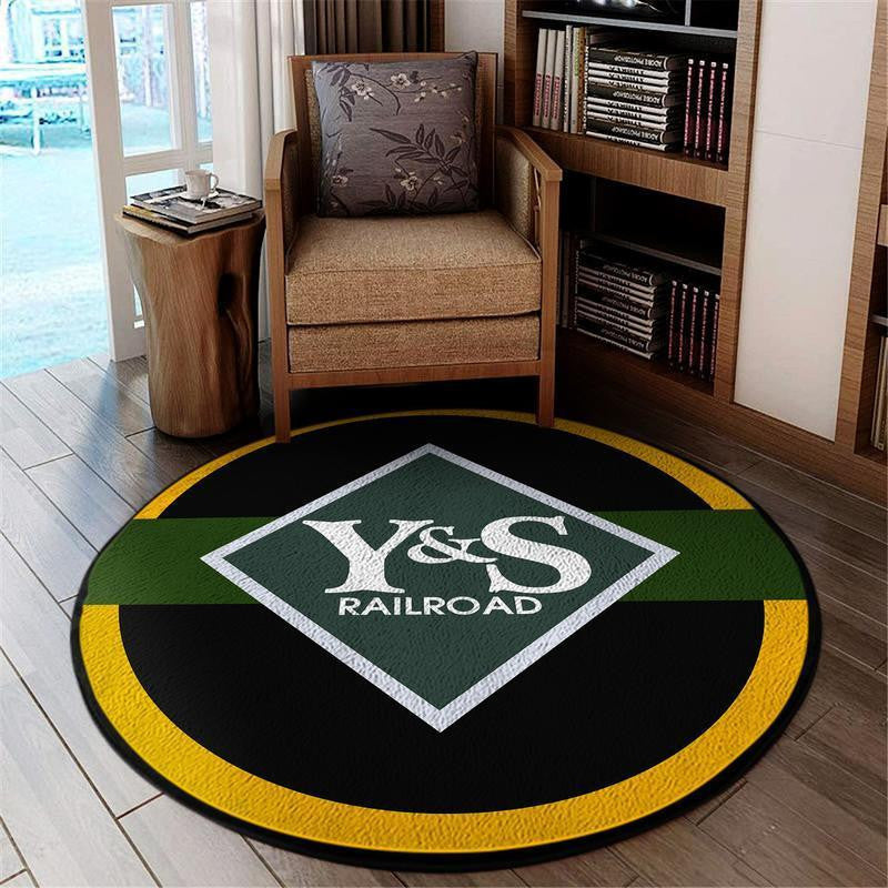 Railspirit Ysrr Living Room Round Mat Youngstown & Southern Railroad Circle Rug