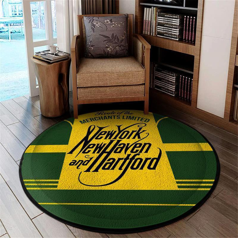 Railspirit Nh Newhaven Round Mat New York New Haven And Hartford Railroad Round Floor Mat Room Rugs Carpet Outdoor Rug Washable Rugs