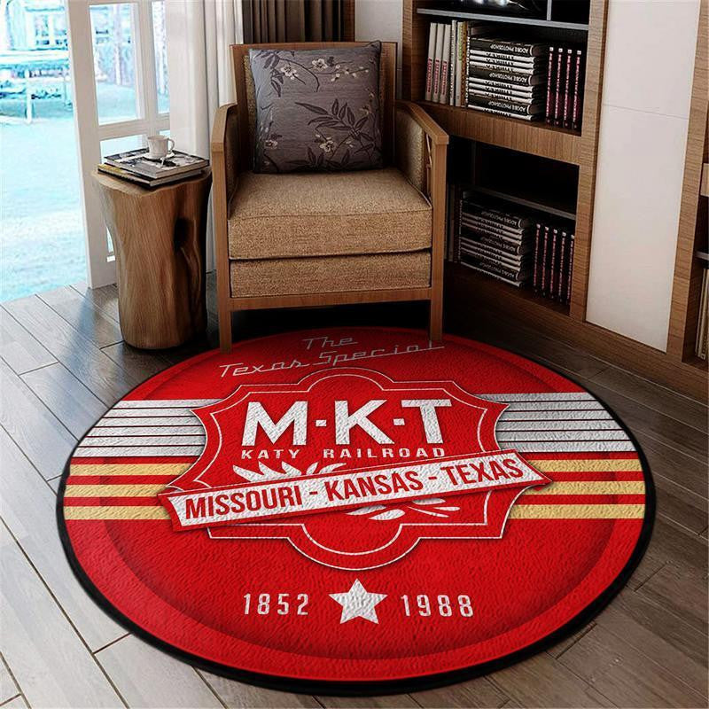 Railspirit Katymkt Living Room Round Mat Katy Railroad Mkt Circle Rug
