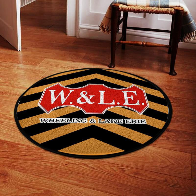 Railspirit Wheeling And Lake Erie Railroad Living Room Round Mat Circle Rug