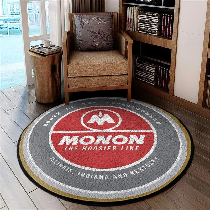 Railspirit Monon Round Mat Monon Railroad Round Floor Mat Room Rugs Carpet Outdoor Rug Washable Rugs
