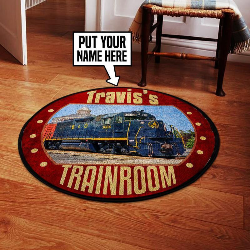 Railspirit Personalized The Baltimore And Ohio Railroad Round Mat Round Floor Mat Room Rugs Carpet Outdoor Rug Washable Rugs