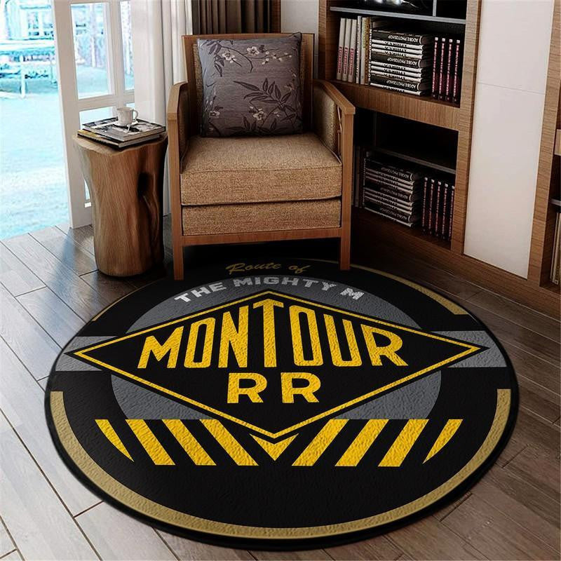 Railspirit Montour Living Room Round Mat Montour Railroad Circle Rug