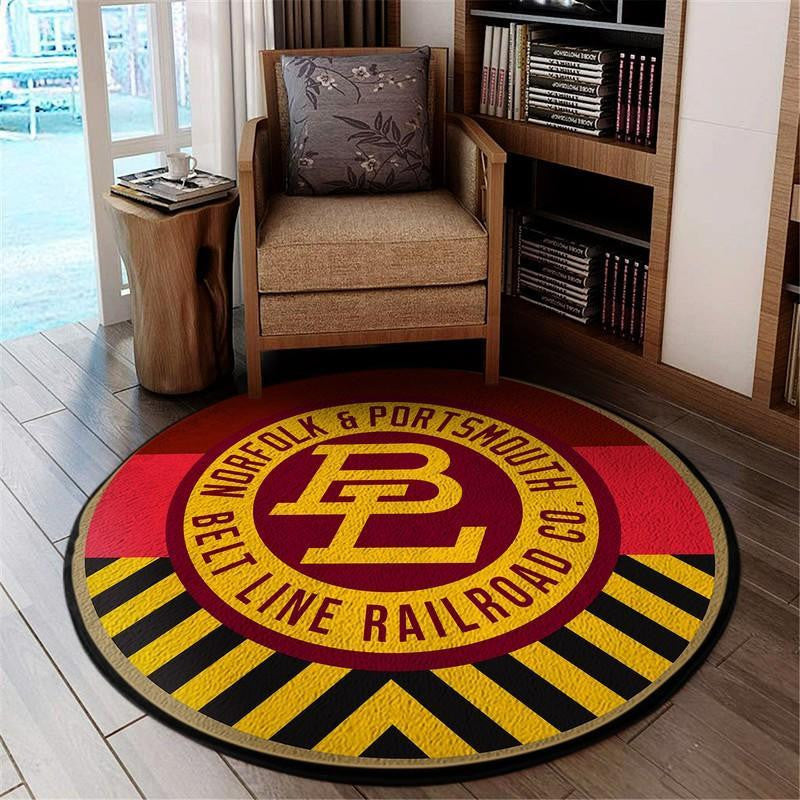 Railspirit Npbrr Living Room Round Mat Norfolk & Portsmouth Beltline Railroad Circle Rug