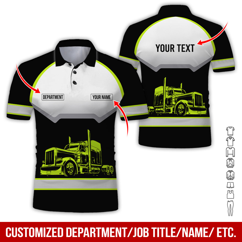 Custom Text Love Truck Uniform Printed Clothes, Personalized Trucking Gear