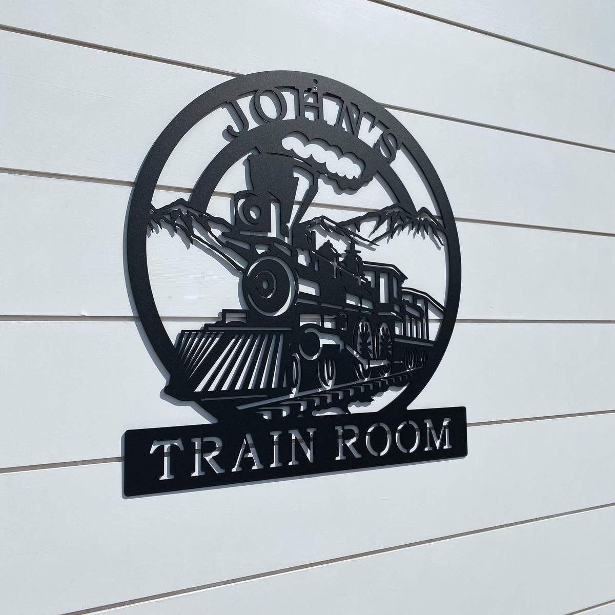 Railspirit Train Name Plaque, Cut Metal Sign, Metal Wall Art, Metal House Sign Laser Cut Metal Signs Custom Gift Ideas