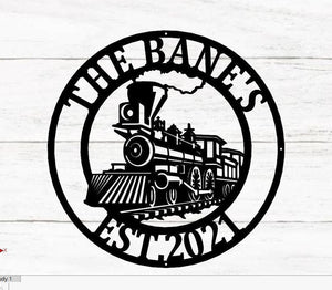 Railspirit Train Metal Sign, Metal Wall Decor, Custom Metal Name Sign, Custom Train Sign,Railroad Sign, Railway Sign, Train Room, Train Decor Laser Cut Metal Signs Custom Gift Ideas