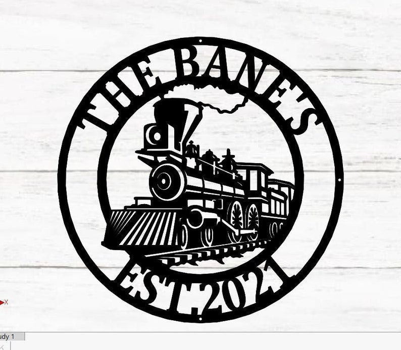 Railspirit Train Metal Sign, Metal Wall Decor, Custom Metal Name Sign, Custom Train Sign,Railroad Sign, Railway Sign, Train Room, Train Decor Laser Cut Metal Signs Custom Gift Ideas