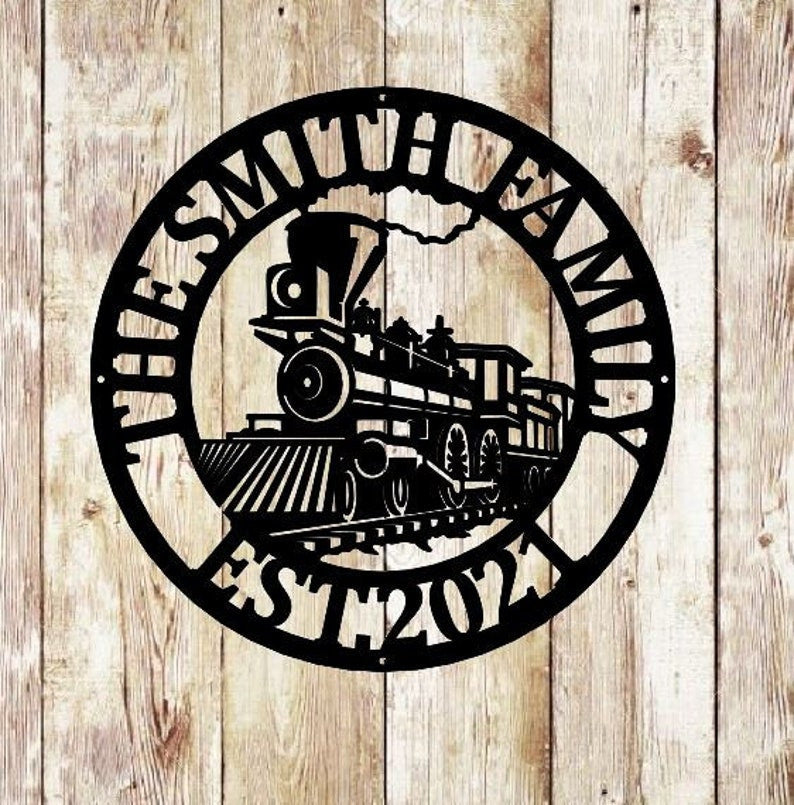 Railspirit Train Metal Sign, Metal Wall Decor, Custom Metal Name Sign, Custom Train Railroad Sign, Railway Sign, Train Room Decor Metal Signs