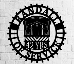 Railspirit Train Sign, Retired Train Engineer, Personalized Train Sign, Gift Retirement, Metal Sign, Art, Rail Track, Railroad Sign, Retired Railway Laser Cut Metal Signs Custom Gift Ideas