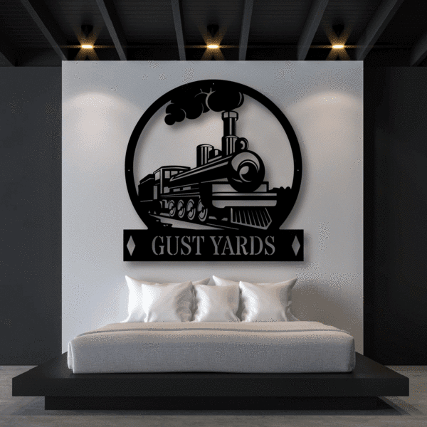 Railspirit Steam Train Monogram Customized Metal Signs Custom Metal Sign Custom Signs Metal Sign