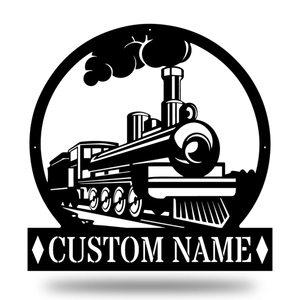 Railspirit Steam Train Monogram Customized Metal Signs Custom Metal Sign Custom Signs Metal Sign