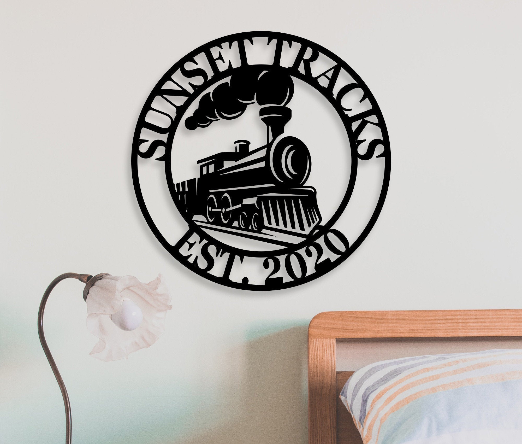 Railspirit Railroad Signs Train Decor Railway Sign Train Sign Train Room Metal Sign Wall Hangings Father'S Day Gift