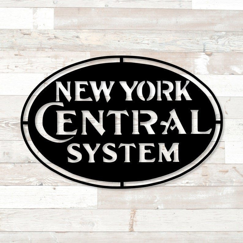 Railspirit New York Central System Railroad Logo Metal Sign New York Central Logo Train Logo Sign Railroad Sign Model Railroad Sign Train Room