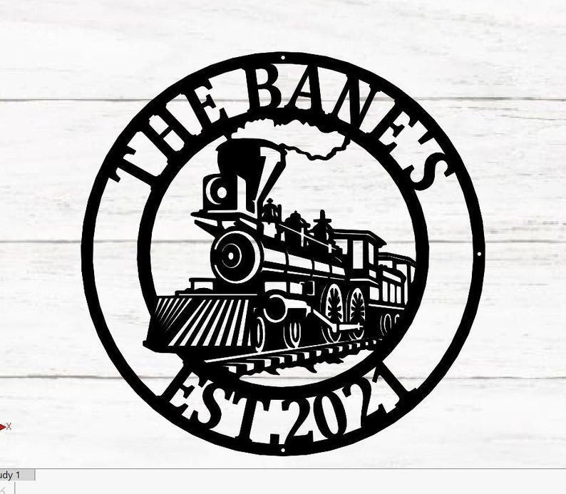 Railspirit Train Metal Sign Metal Wall Decor Custom Metal Name Sign Custom Train Signrailroad Sign Railway Sign Train Room Train Decor