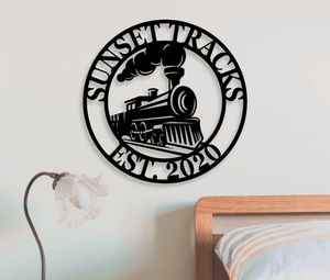 Railspirit Railroad Signs - Train Decor - Railway Sign - Train Sign - Train Room - Metal Sign - Wall Hangings - Metal Wall Art -