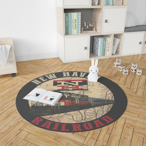 Railspirit New York New Haven Hartford Railroad Living Room Round Mat Circle Rug